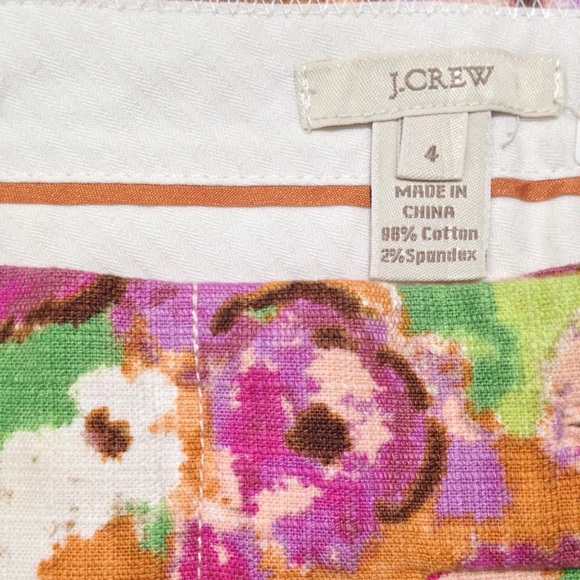 J Crew pink desert multi floral stretch shorts 4 - Picture 7 of 8